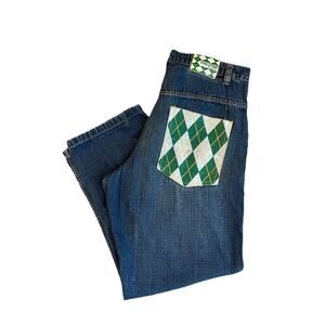 Evolution In Design 38x32 Green Embroidery Pockets Y2K‎ Max Aura